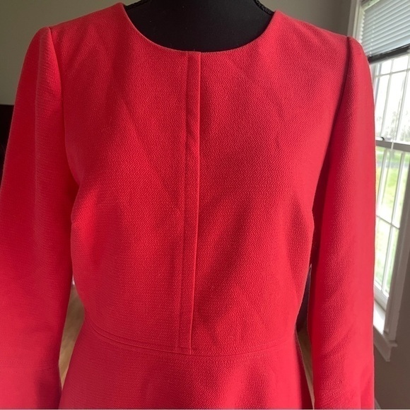 J Crew Red Orange Bell Sleeve Dress size 4 - Picture 6 of 10